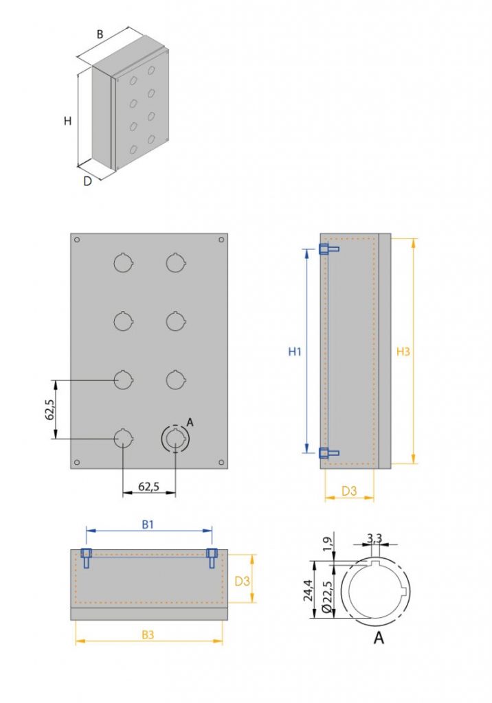 Tekening Drukknopkast